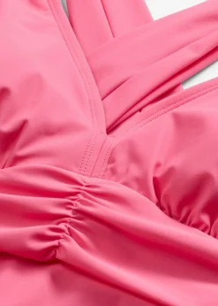 Clearance Bañador con ligero efecto moldeador y tirantes cruzados Mujer Vestidos Moldeadores|Bañadores