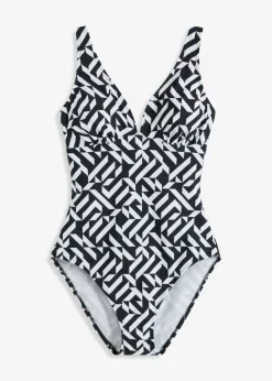 Hot Bañador con ligero efecto moldeador y escote en V Mujer Vestidos Moldeadores|Bañadores