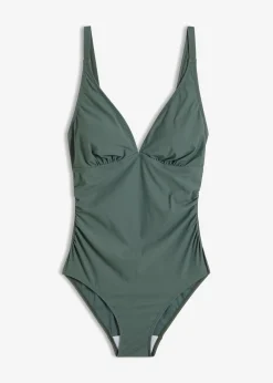 Online Bañador con ligero efecto moldeador y escote en V Mujer Vestidos Moldeadores|Bañadores