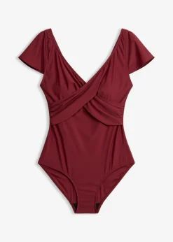 Discount Bañador con ligero efecto moldeador y diseño cruzado Mujer Vestidos Moldeadores|Novedades