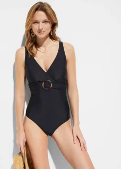 New Bañador con ligero efecto moldeador y escote en V Mujer Vestidos Moldeadores|Novedades