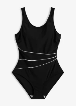 Hot Bañador con ligero efecto moldeador y costuras decorativas Mujer Vestidos Moldeadores|Bañadores