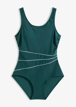 Bañador con ligero efecto moldeador y costuras decorativas Mujer Vestidos Moldeadores|Bañadores