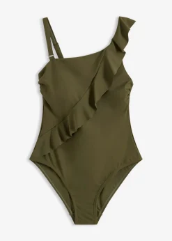 Sale Bañador con un hombro al descubierto y tirantes desmontables Mujer Novedades|Bañadores