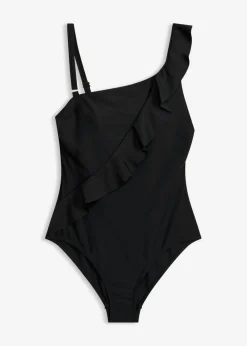 Sale Bañador con un hombro al descubierto y tirantes desmontables Mujer Novedades|Bañadores