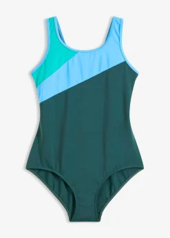 Hot Bañador deportivo de secado rápido con inserto de contraste Mujer Bañadores|Ropa De Baño Deportiva