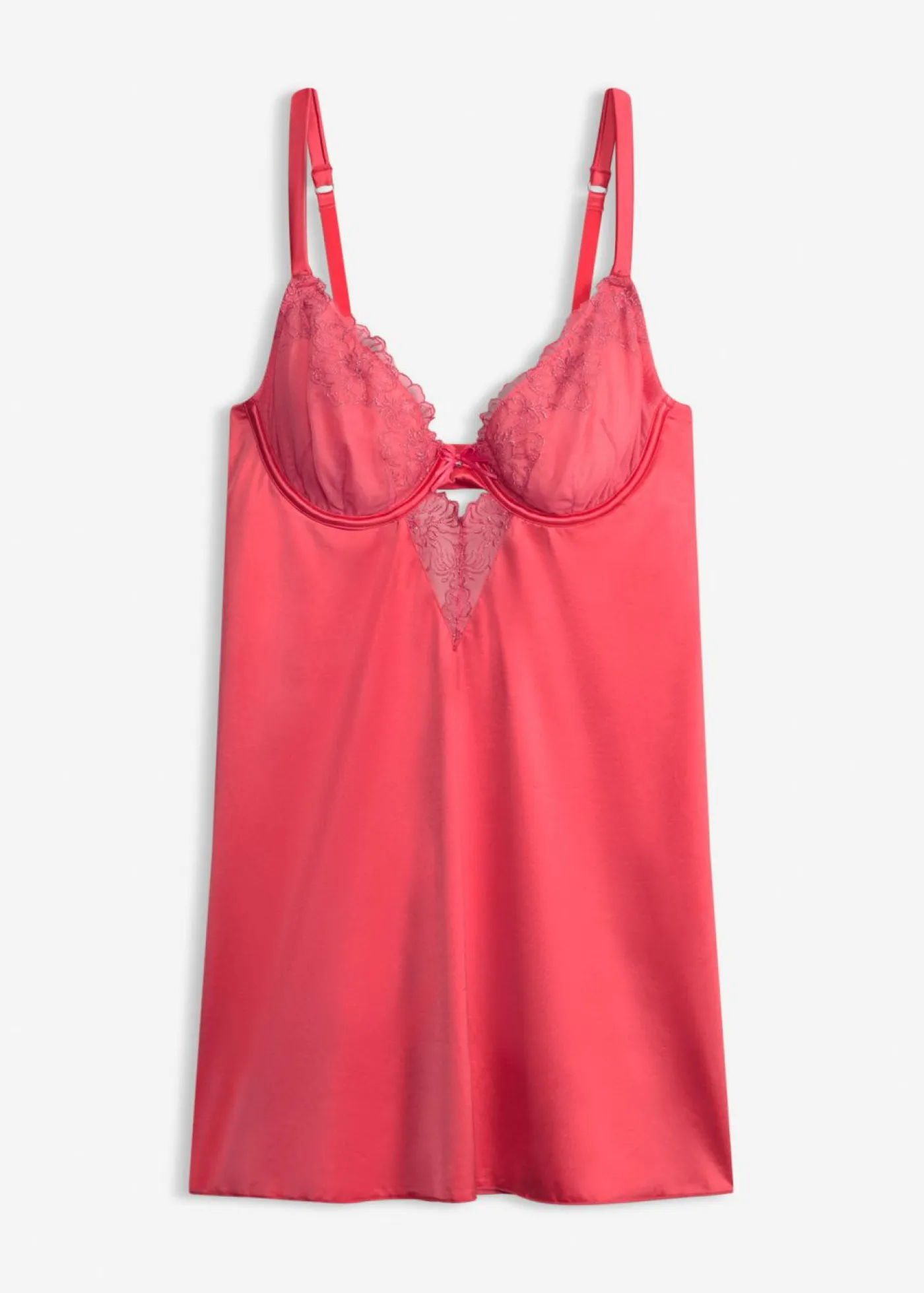 Outlet Babydoll de tejido brillante con bordado floral brillante Mujer Ropa Para Dormir
