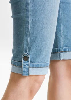 Hot Bermuda vaquera con cinturilla elástica Mujer Shorts|Vaqueros