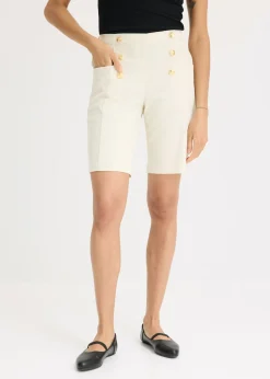 Sale Bermudas con botones decorativos Mujer Shorts|Pantalones