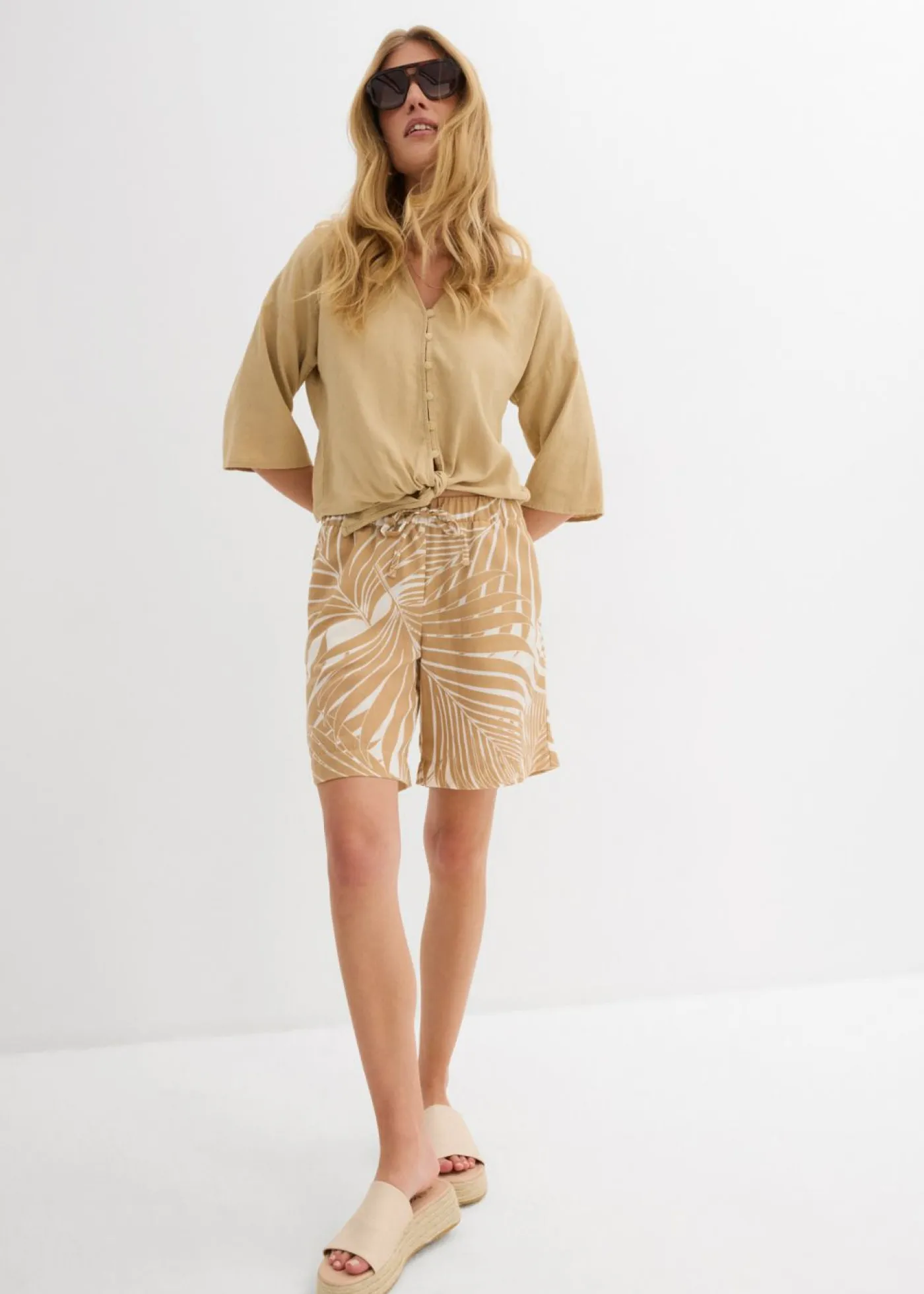 Online Bermudas con cintura elástica Mujer Shorts|Pantalones