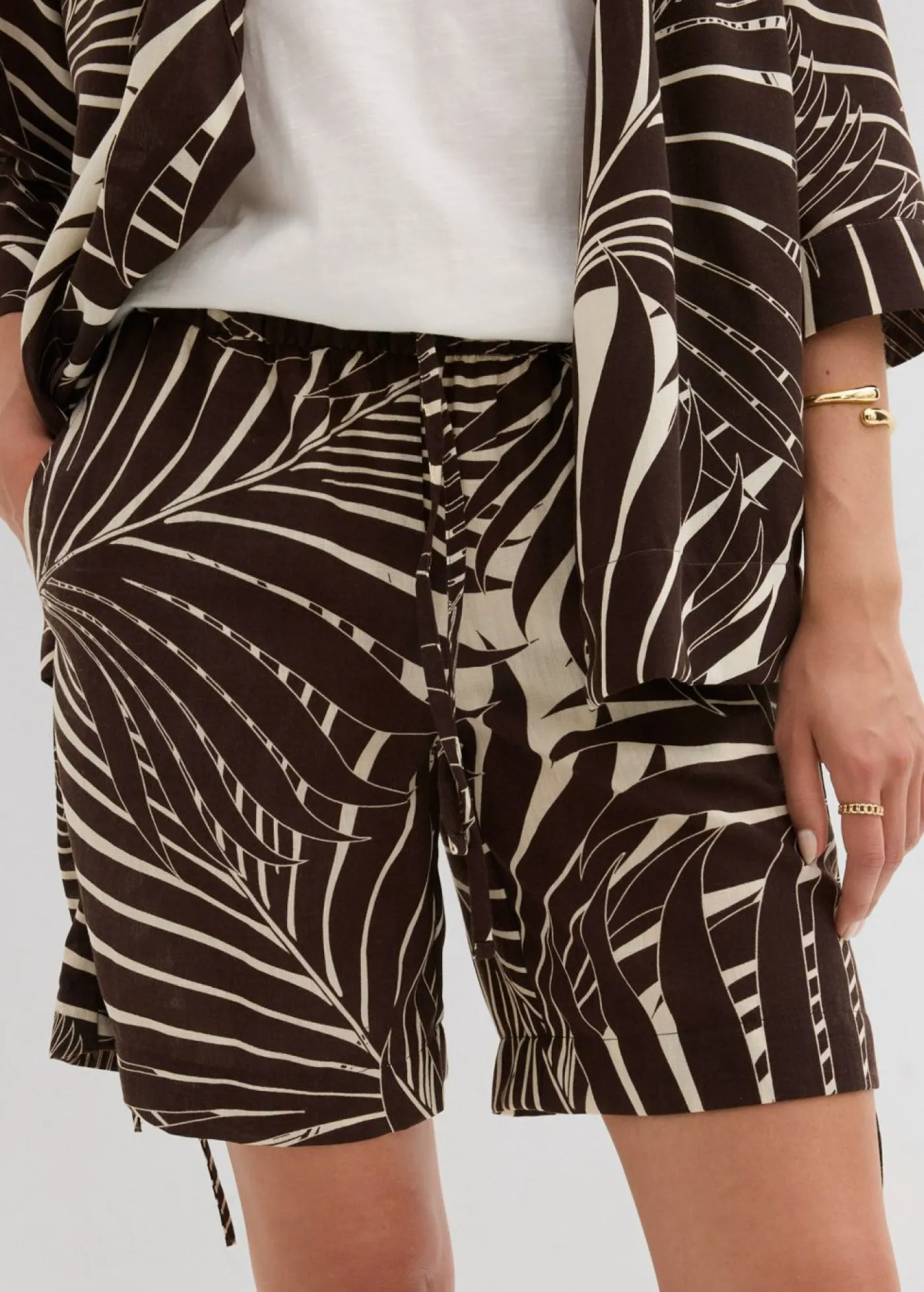 Outlet Bermudas con cintura elástica Mujer Shorts|Pantalones