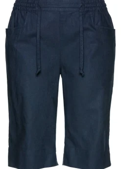 Clearance Bermudas con lino Mujer Shorts|Pantalones