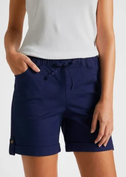 Best Bermudas de algodón con cinturilla elástica Mujer Shorts|Pantalones