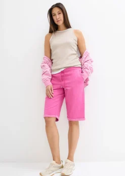 Best Bermudas de chándal con dobladillo Mujer Básicos|Ropa Cómoda