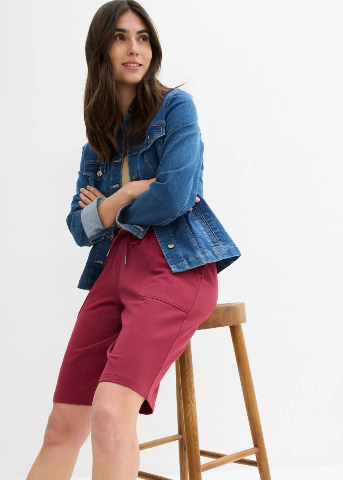 Clearance Bermudas de chándal de algodón puro Mujer Shorts|Básicos