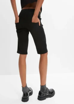 Hot Bermudas de mezcla de algodón elástico Mujer Shorts|Pantalones