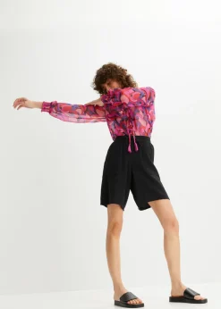 Sale Bermudas de muselina sin cierre Mujer Shorts|Pantalones