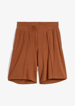 Best Bermudas de punto con cinturilla cómoda Mujer Shorts|Pantalones