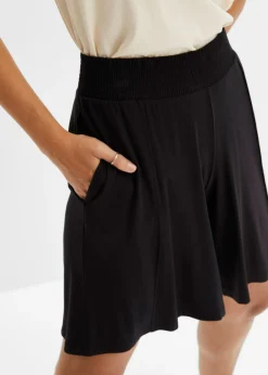 Best Bermudas de punto con cinturilla cómoda Mujer Shorts|Pantalones
