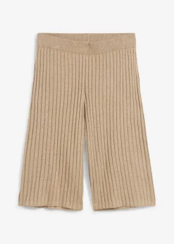 Clearance Bermudas de punto de mezcla de viscosa con talle alto Mujer Esenciales|Shorts