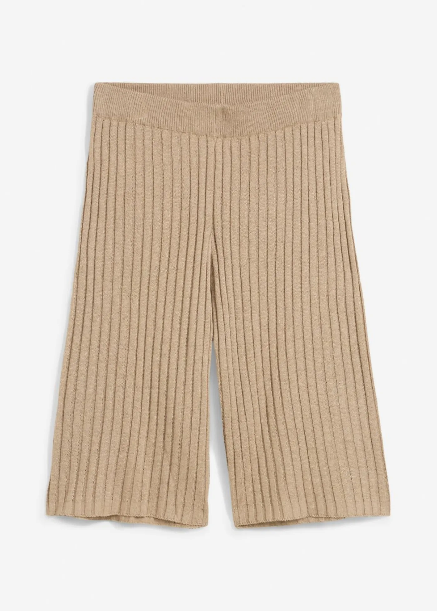 Clearance Bermudas de punto de mezcla de viscosa con talle alto Mujer Esenciales|Shorts