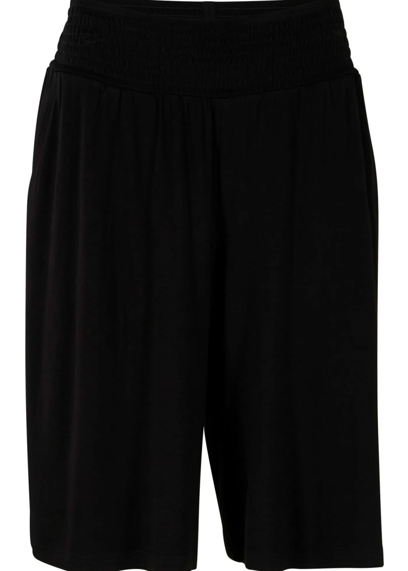 Outlet Bermudas de punto de mezcla de viscosa Mujer Shorts|Pantalones