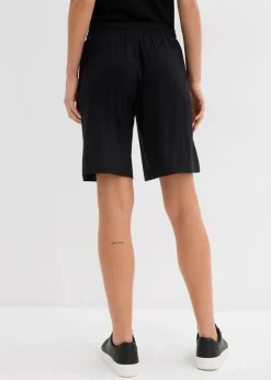 Bermudas de punto de viscosa fluida Mujer Shorts|Básicos