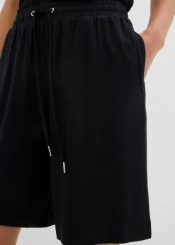 Bermudas de punto de viscosa fluida Mujer Shorts|Básicos