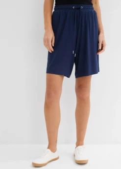New Bermudas de punto de viscosa fluida Mujer Shorts|Básicos
