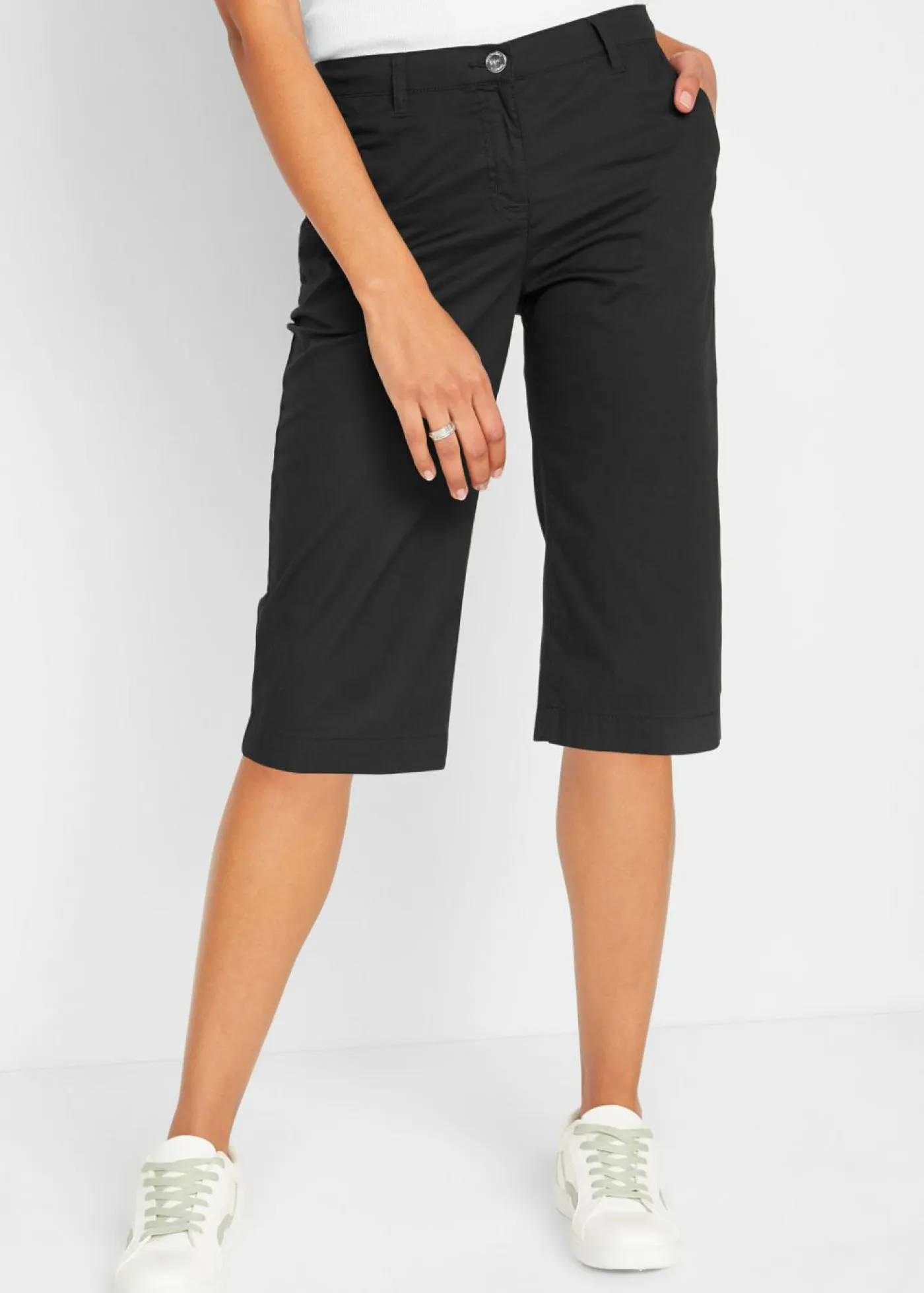Clearance Bermudas largas con cintura elástica Mujer Shorts|Pantalones