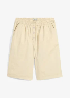Hot Bermudas papertouch de mezcla de algodón Mujer Shorts|Pantalones