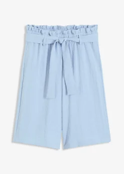 New Bermudas sin cierre de mezcla de viscosa fluida Mujer Shorts|Pantalones