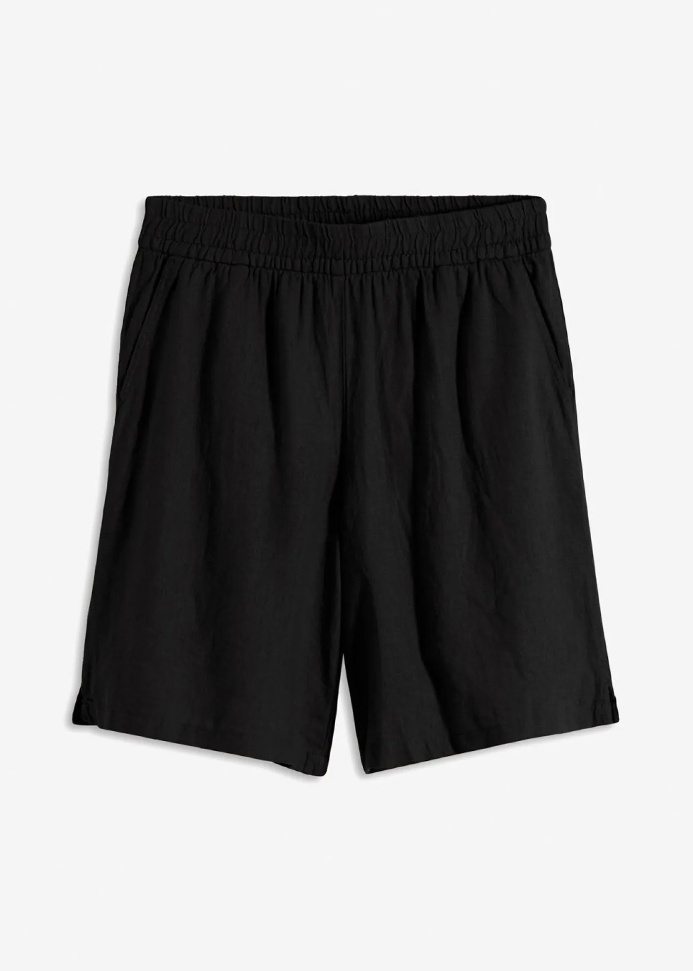 Sale Bermudas sin cierre de mezcla de lino vaporoso Mujer Shorts|Pantalones