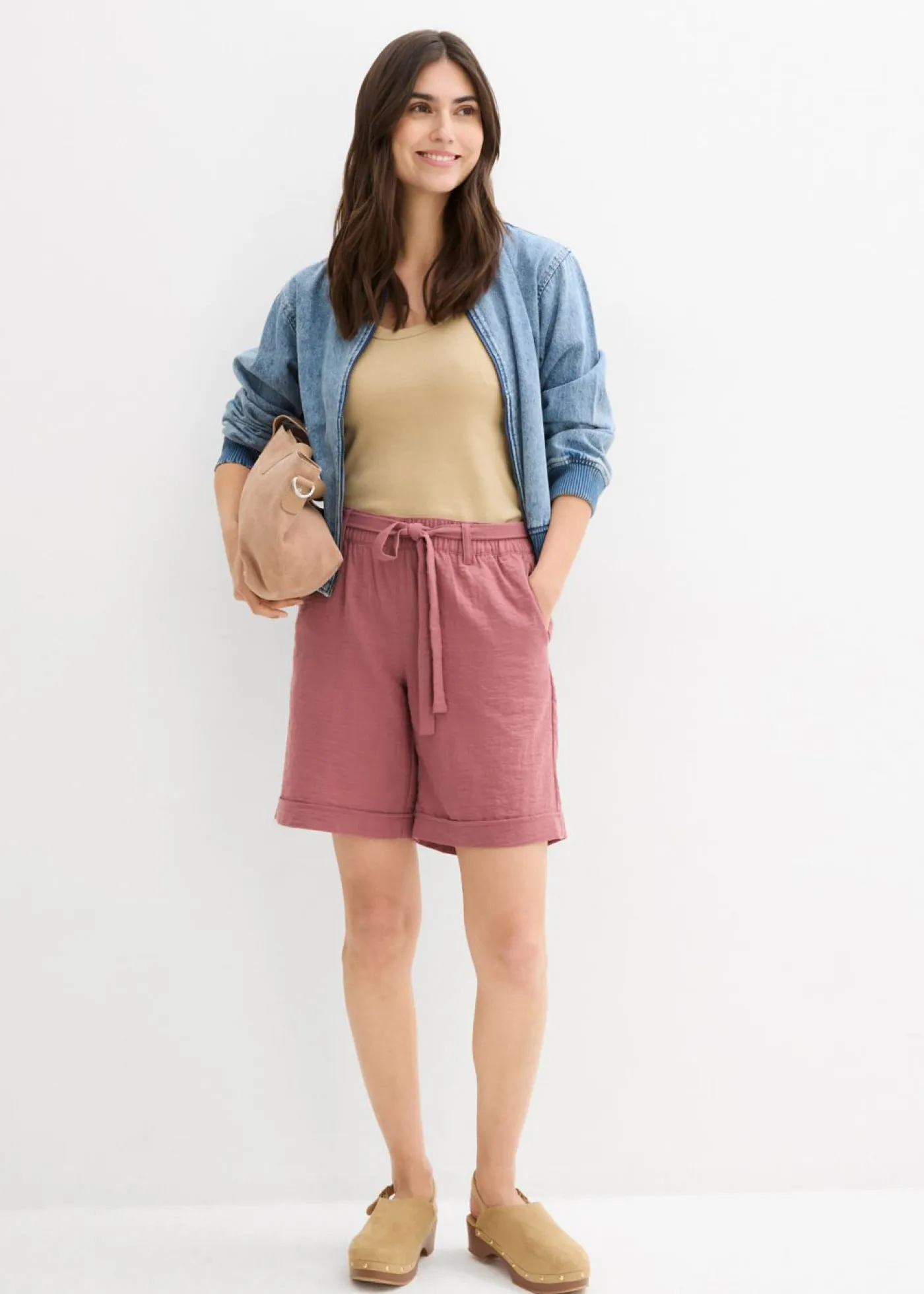 Best Bermudas tipo paperbag Mujer Shorts|Pantalones
