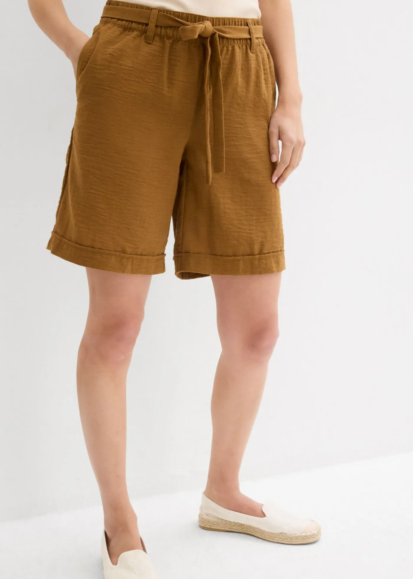 Clearance Bermudas tipo paperbag Mujer Shorts|Pantalones