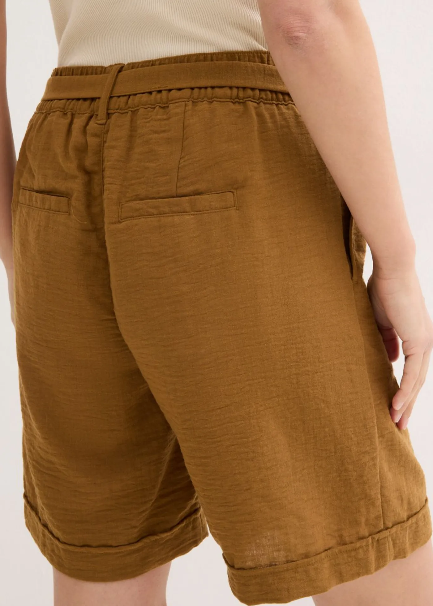 Clearance Bermudas tipo paperbag Mujer Shorts|Pantalones