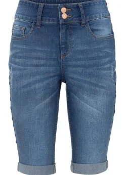 Outlet Bermudas vaqueras de talle medio Mujer Shorts|Vaqueros