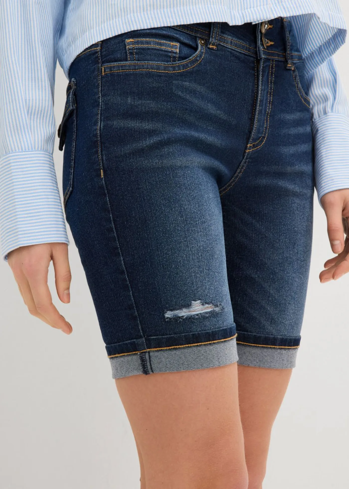 Discount Bermudas vaqueras de talle medio Mujer Shorts|Vaqueros