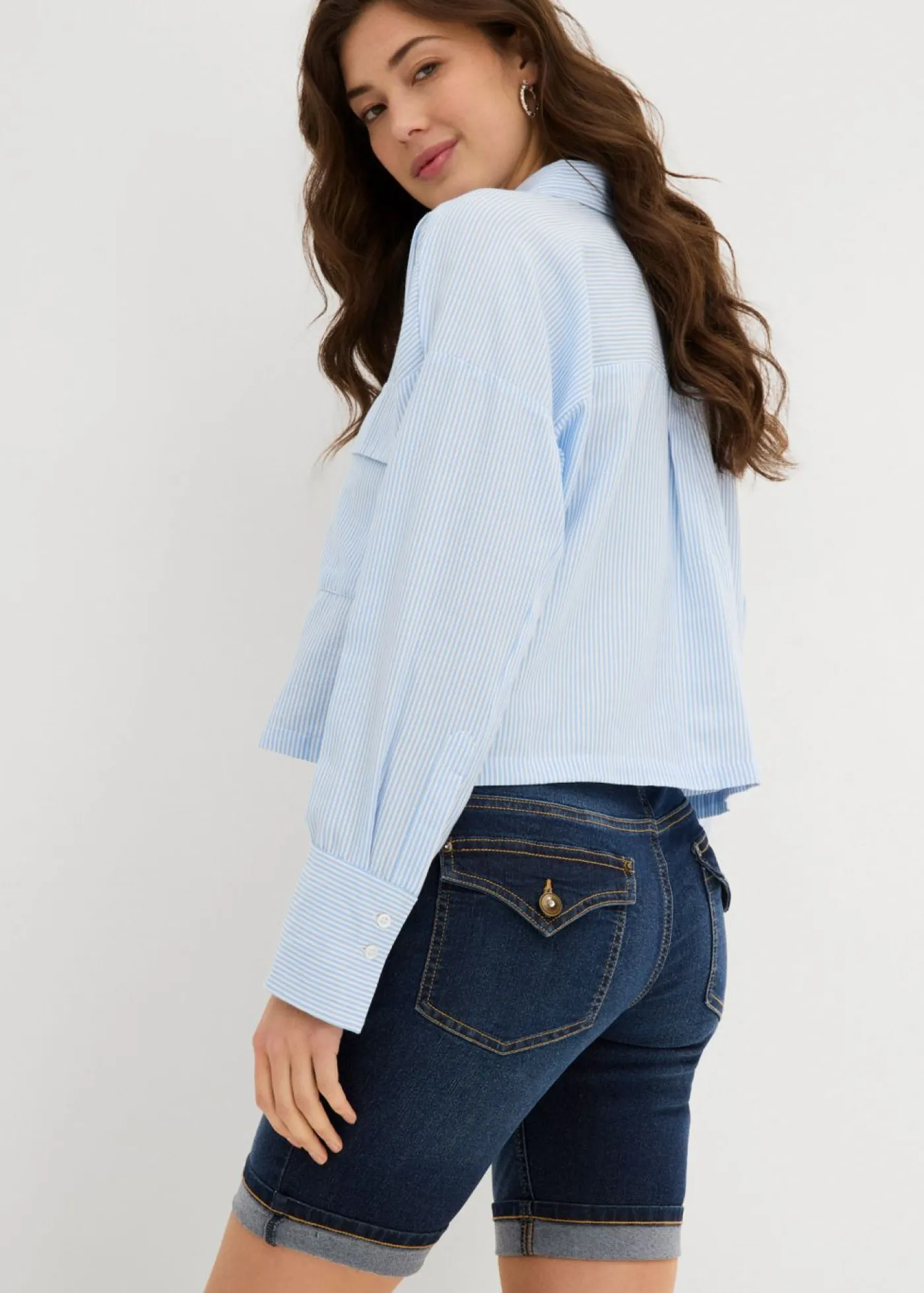 Discount Bermudas vaqueras de talle medio Mujer Shorts|Vaqueros