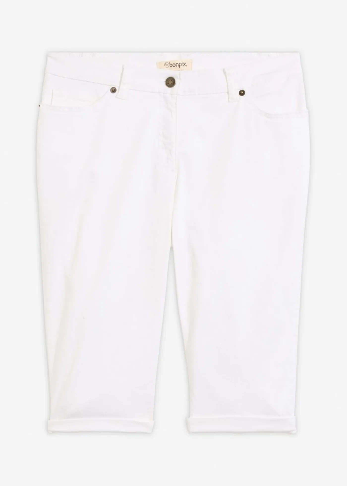 Discount Bermudas vaqueras, elásticas, con bajo enrollado Mujer Shorts|Vaqueros