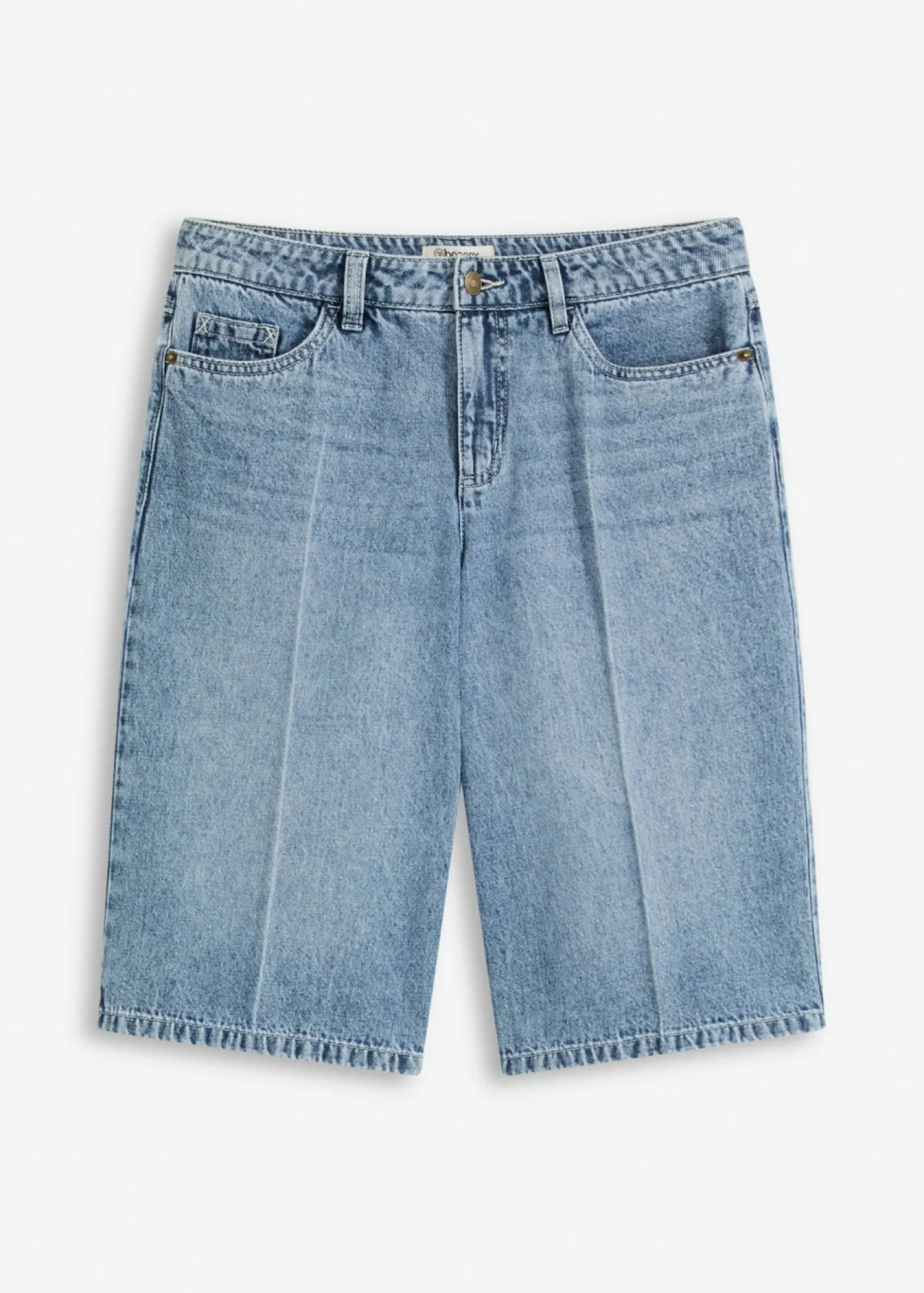 Outlet Bermudas vaqueras mid waist, low stretch Mujer Shorts|Vaqueros