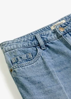 Outlet Bermudas vaqueras mid waist, low stretch Mujer Shorts|Vaqueros