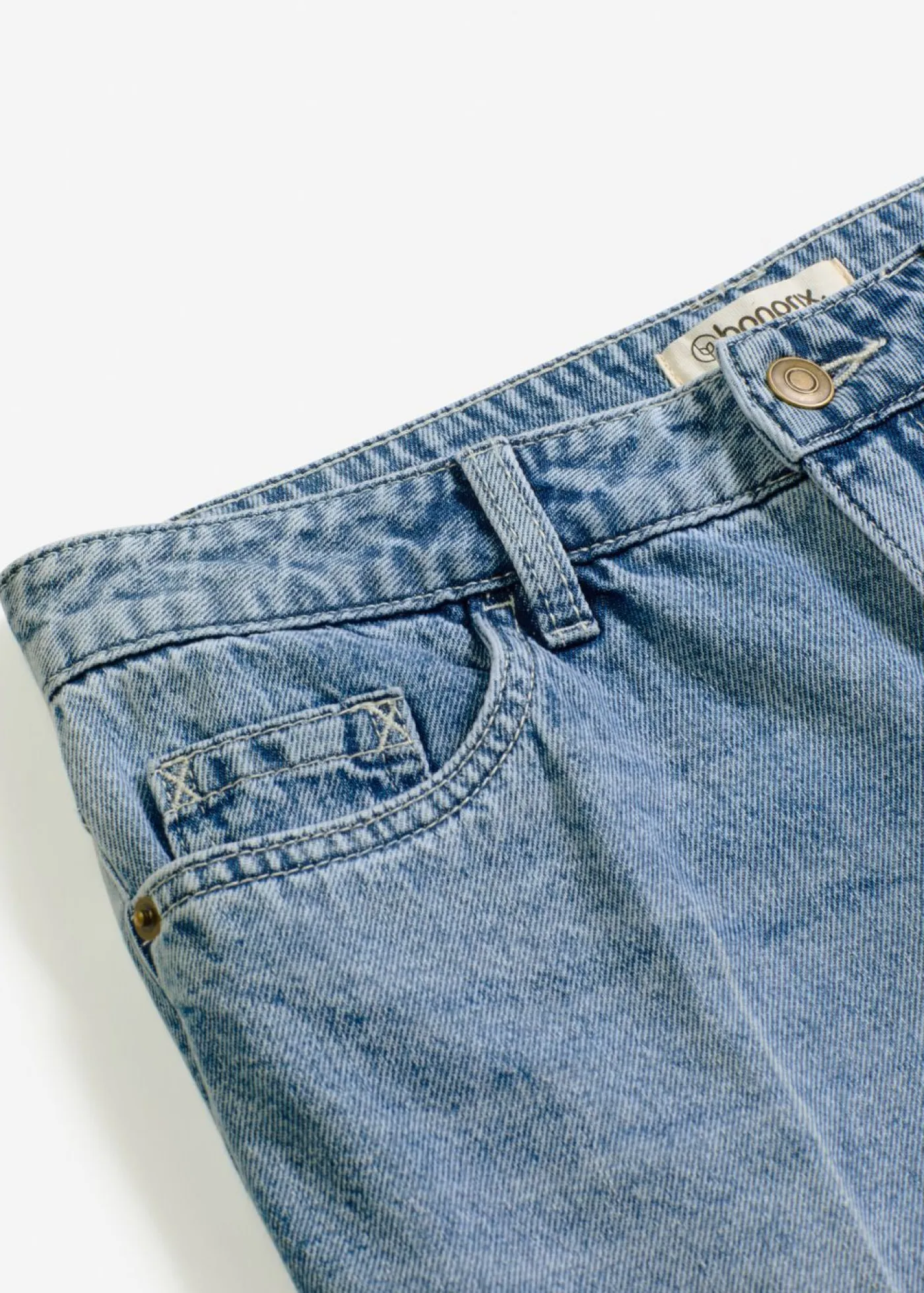 Outlet Bermudas vaqueras mid waist, low stretch Mujer Shorts|Vaqueros