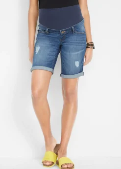 Bermudas vaqueras premamá, regular fit Mujer Premamá