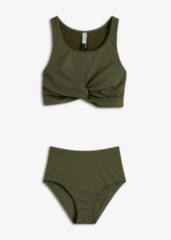 Best Bikini bustier con diseño cruzado (2 piezas) Mujer Bikinis