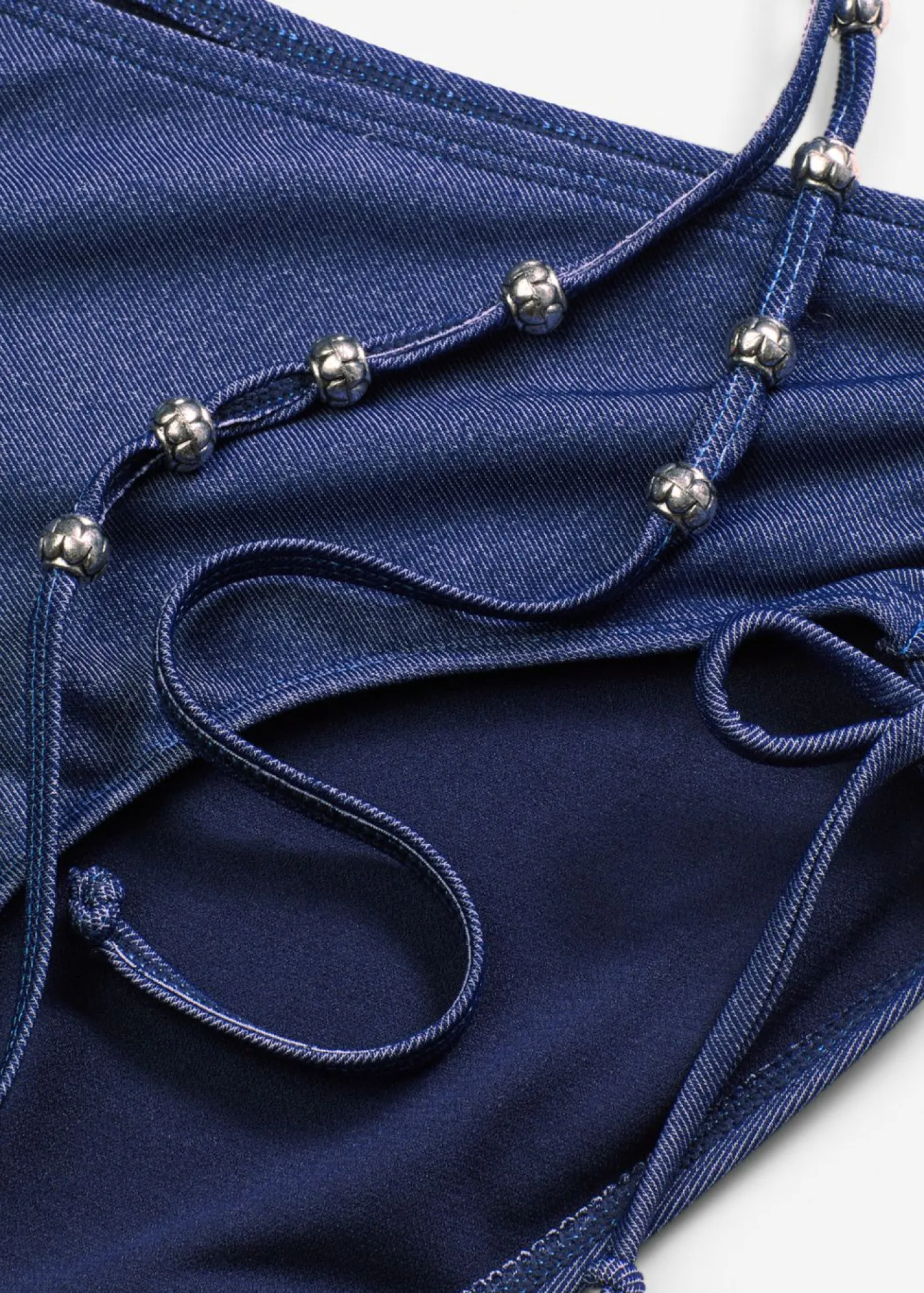 Discount Bikini con aros y aspecto vaquero (2 piezas) Mujer Copas Grandes (D-G)|Bikinis