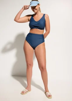 New Bikini con ligero efecto moldeador y aspecto cruzado (2 piezas) Mujer Vestidos Moldeadores|Novedades