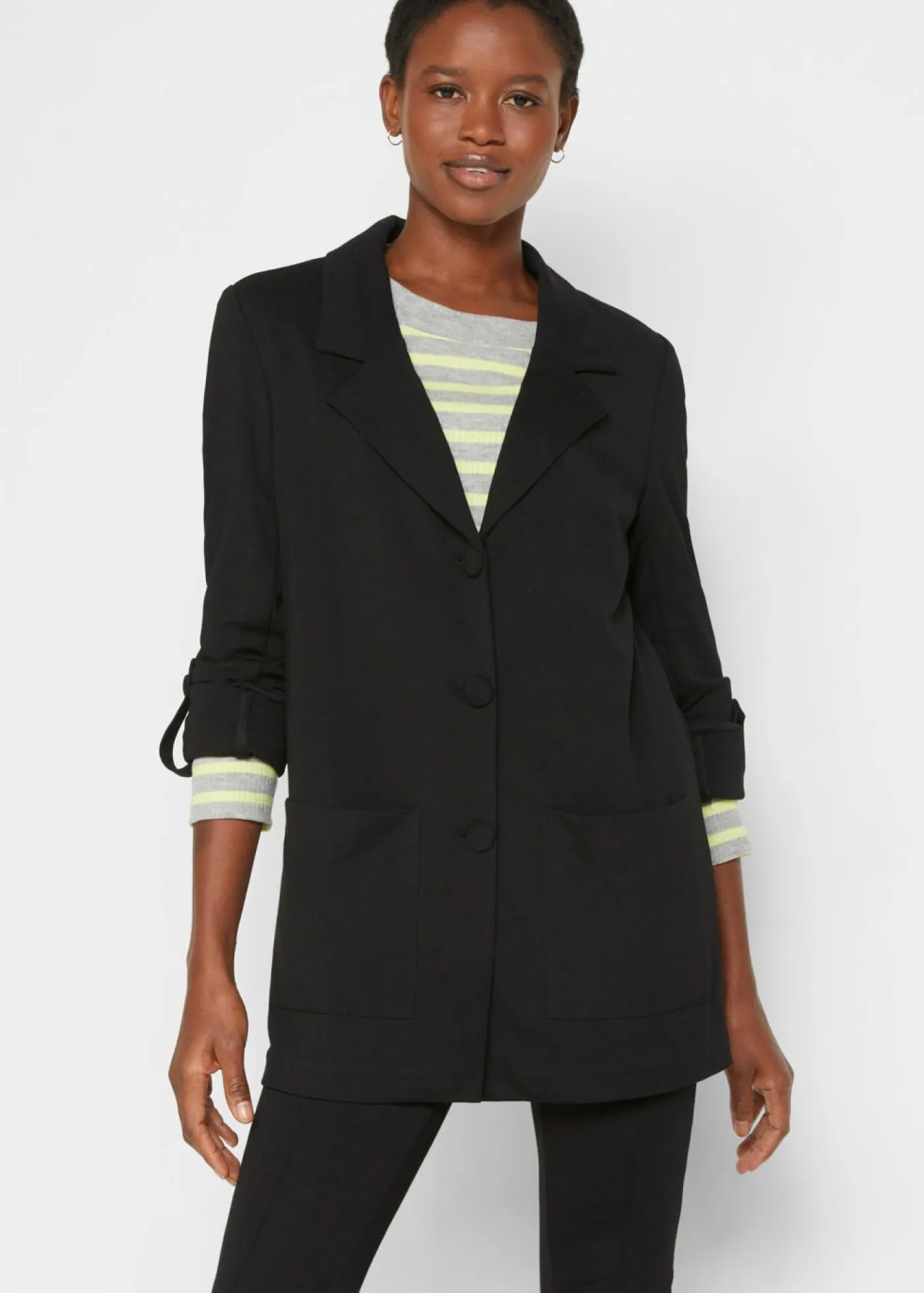 Hot Blazer largo Punto di Roma de mezcla de viscosa Mujer Blazers|Ropa Cómoda