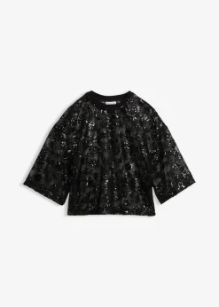 Blusa ancha con lentejuelas de calidad Mujer Camisas Y Blusas