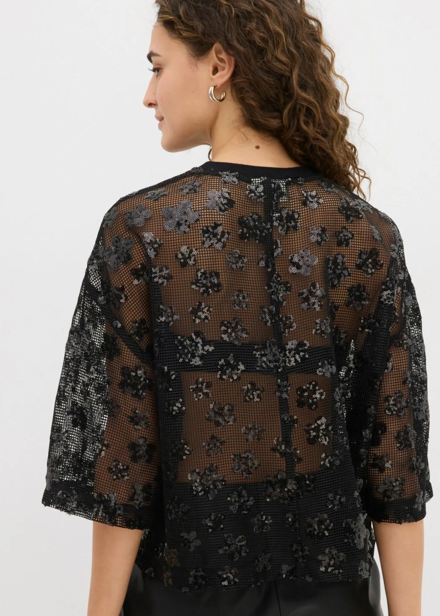 Blusa ancha con lentejuelas de calidad Mujer Camisas Y Blusas